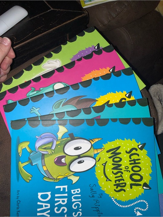 usborne Other - School of Monsters Kids Book Set - Blue, Pink, Green